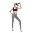 Women Fitness Apparel Compression Plain Colors Gym Yoga Seamless Cropped Leggings