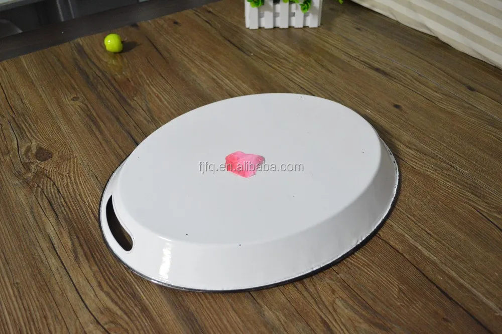 Oval travel tray, metal tray