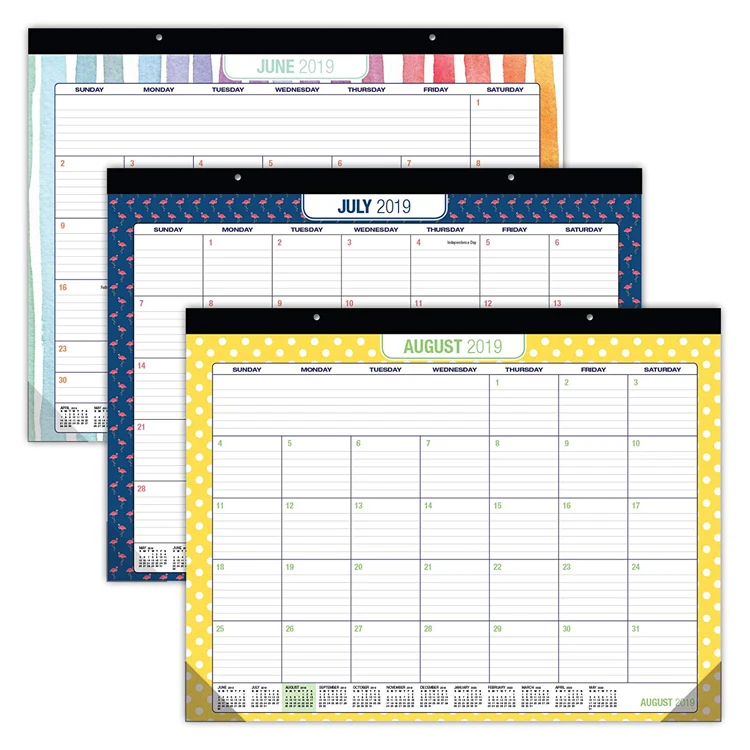 22x17 Monthly Large Month Paper Wall Desk Pad Calendar 2019 2020