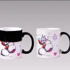 decorating firing thermochromic magic matte black mugs