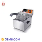 Junjian 2 tank 2 basket kitchen used deep chips electric fryer for restaurant