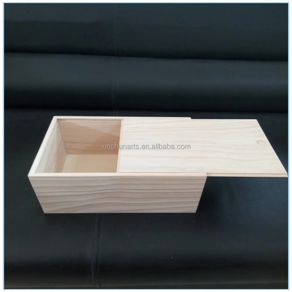 High Quality Unfinished Cheap Wooden Box With Sliding Lid Buy Wooden