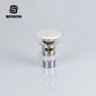 toilet brass water drain plug with ceramic cap