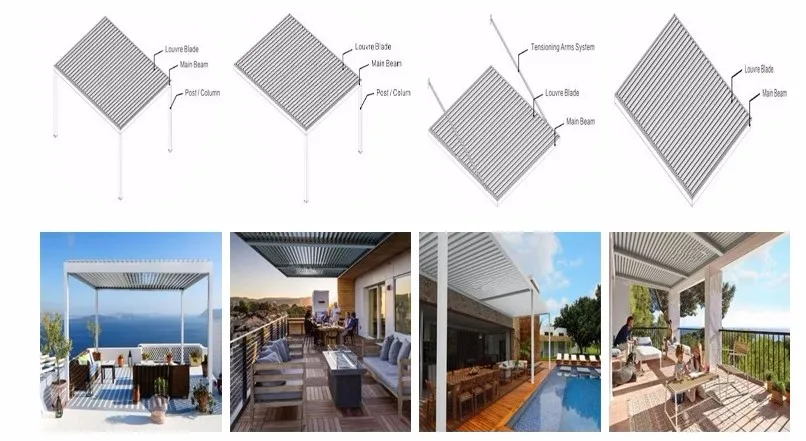 louvered roof pergola kits