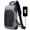 Wholesale 2019 Leisure Creative Oxford Fabric Sling Messenger Bag Lightweight Travelling USB Men Crossbody Bag