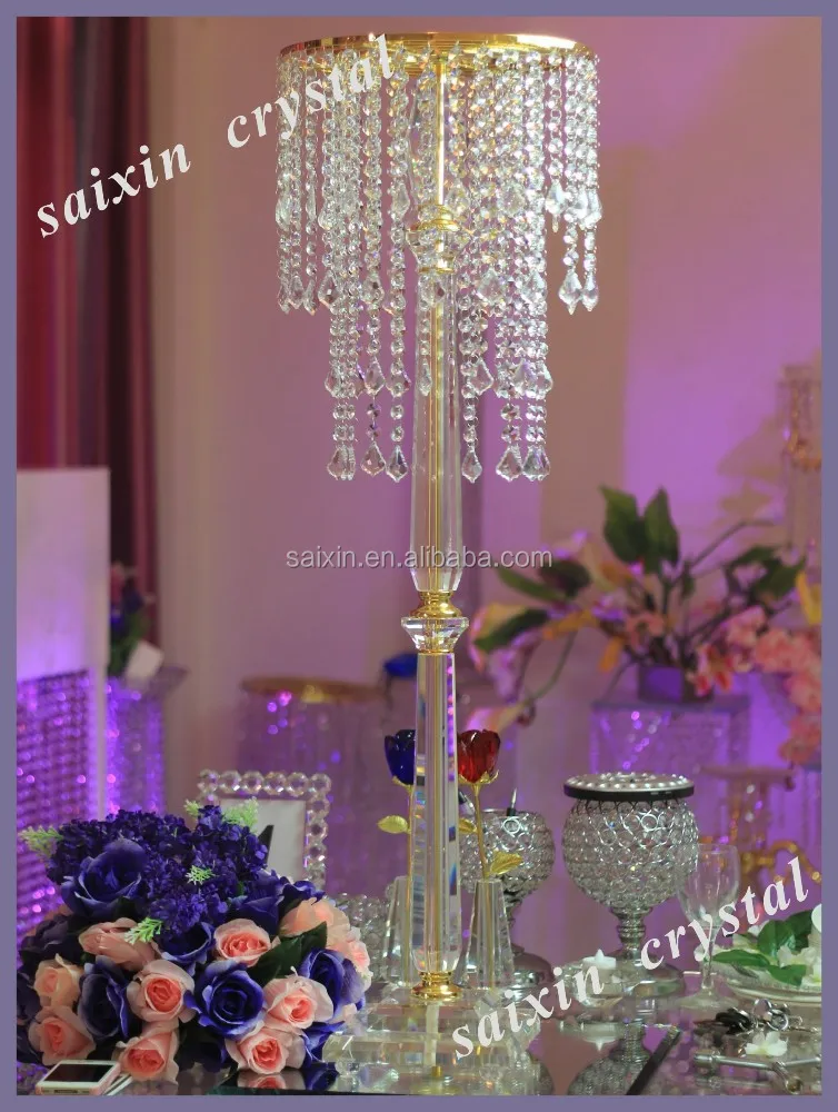 Tall Wedding Centerpiece Stands : Crystal flower stand tall wedding candelabra centerpiece