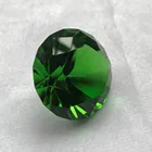 High Quality 80mm green K9 Crystal Paperweight Cut Glass Large Giant Diamond Jewel Gift