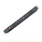 1U 12 ways IEC C13 pdu socket rack mounted pdu