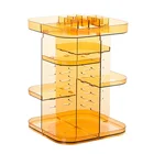 Square Rotary Makeup Stand Transparent Acrylic Storage Rack Cosmetic Lipstick Organizer