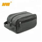 leather Toiletry Bag for men dopp kit , Shaving and Grooming Kit bag for Travel, Bathroom Cosmetic Pouch Case