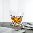 Unique Lead Free Crystal Clear Twisted Whiskey Glasses