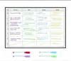Meal Planner and Action Plan Whiteboard,Large Magnetic Calendar Ideal For Study Planning, Exams, Chores or Dieting