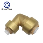 Green-GutenTop GT4252 brass push fit reducer 90 degree elbow quick connect water fittings