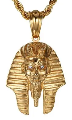 Collier Avec Pendentif De Tête De Pharaon Égyptien Pour Homme Chaîne