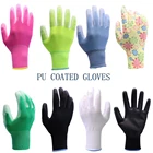 Comfortable PU Palm Coated Bamboo Fiber Gloves