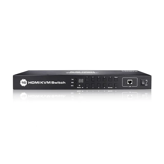 Apoio Hub USB/Teclado/Mouse 4 K Switcher KVM Switch HDMI 16x1 Transmiss&atilde;o de V&iacute;deo - ANKUX.COM