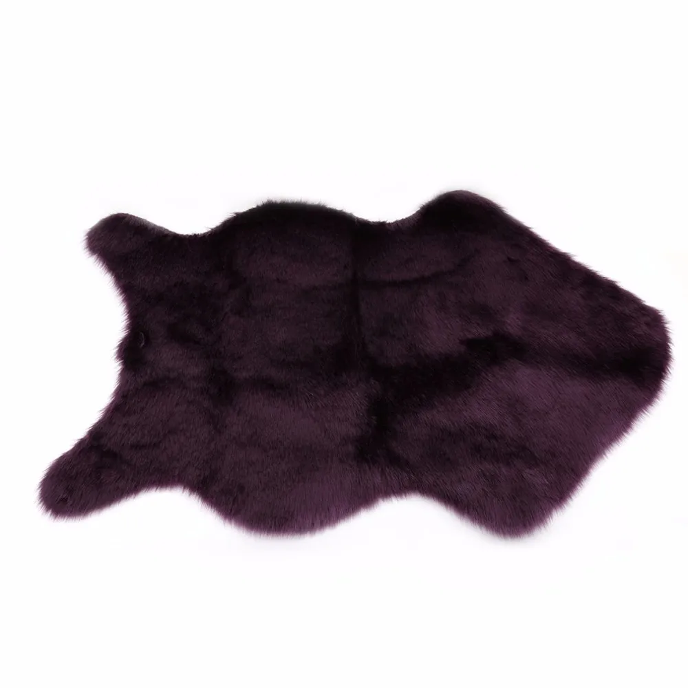 Super Soft Faux Sheepskin Chair Warm Hairy Carpet Seat Pad Plain Skin Fur Plain Fluffy Area Rugs Washable Bedroom Mat