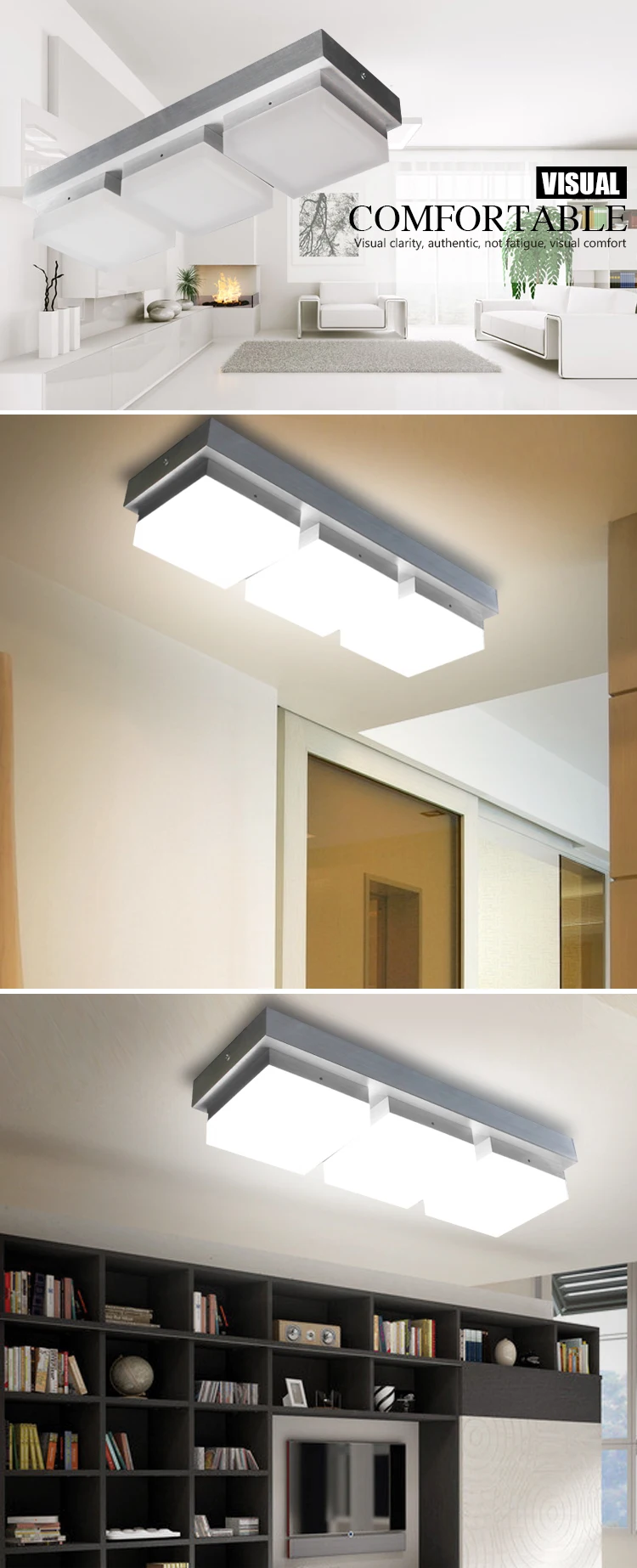 New design elegant square ceiling light