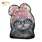 Custom chinese decoration cartoon embroidery sequin iron on patches for clothing