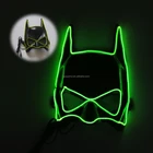 Crazy Movie Theme LED cold light Mask Holiday Lighting Easter Day decor Steady on/Flashing EL wire Horrible Mask
