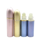 Hot Sale Colored Glass Deodorant Roll-On Perfume Bottles