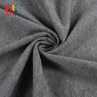 High quality non stretch yarn dyed grey cotton and polyester weft knit fleece fabric for men hoodie