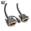 LBT DVI to VGA Cable 1080P DVI D 24+1 Dual Link to VGA Monitor Cable with Micro USB Power Supply for Computer, PC, Laptop