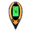 New 4 IN 1 Digital PH Meter Soil Moisture Monitor Temperature Sunlight Tester For Gardening Plants Farming With LCD Displayer