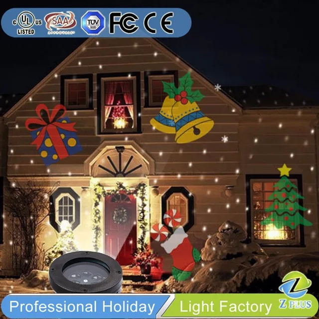 santa bell tree socks merry christmas projector moving light