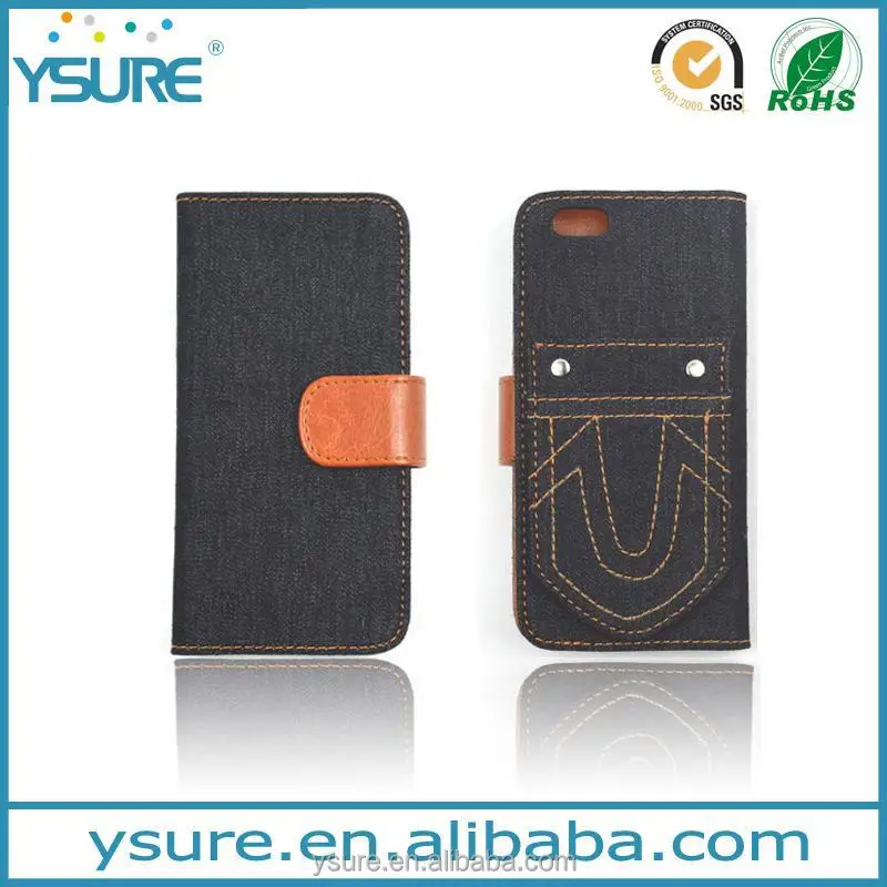 Unique Design Pure Color Fabric Wallet Leather Phone Case For Nokia Lumia 1030 with PVC ID and credit card slots
