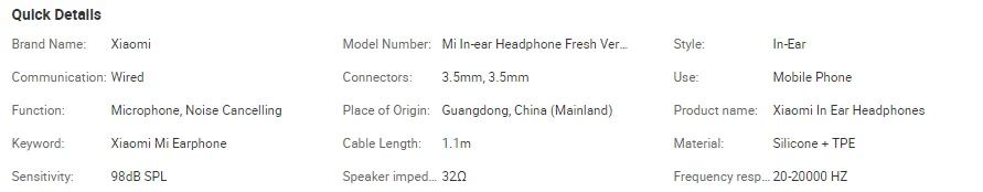 Xiaomi Mi piston 3 In-Ear Headphones Fresh Edition Headset Earphone - ANKUX.COM