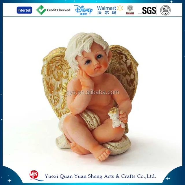 handmade little boy angel figurine