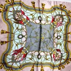 Wholesale custom Fashion 100% polyester satin scarf for women