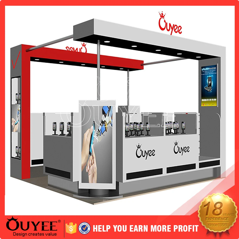 Cell Phone Display Showcase,Mall Kiosk For Cell Phone Showcase Display