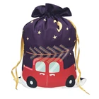 Soft fabric storage sacks India red custom wedding velvet gift bag