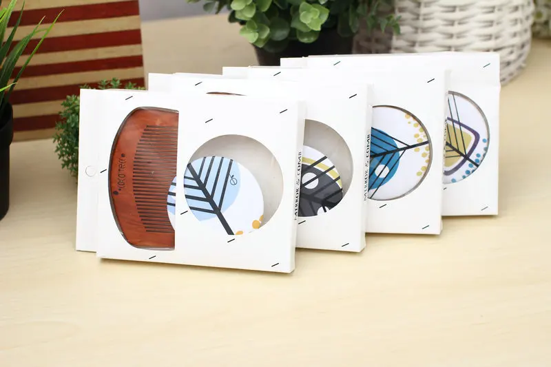 Student life supplies wholesale strange tree mirror comb wooden comb mirror ML-HZ2399 tinplate package
