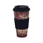 Popular Green Bamboo Fiber Material Recycled Office Eco Reusable Coffee Cup