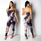 KC- CC1116 Kuchi-Global wholesale womens tie dye bodysuit top and pants two piece set
