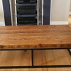 modern industrial style reclaimed wood top iron leg industrial rustic antique dining table