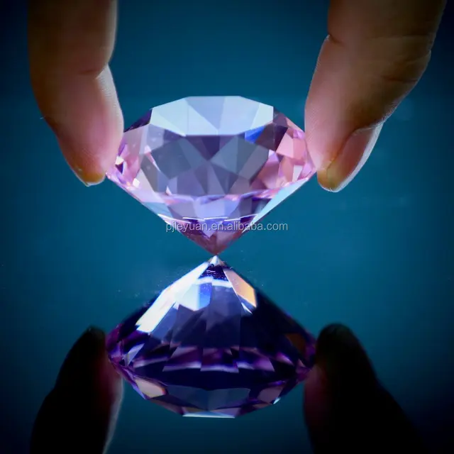 shining k9 colored crystal diamond ,purple decorative crystal