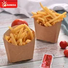Disposable kraft paper potato chips french fries box