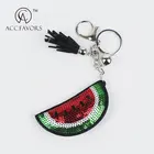 bestseller pu leather and sequin watermelon rabbit shaped tassel keychain for women handbag