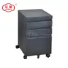 china office furniture knock down steel 3 drawers cabinets on wheels