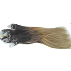 Balayage Color Ombre and Mixed Color Micro Ring Loop Hair Extensions with Silicone Beads wholesale