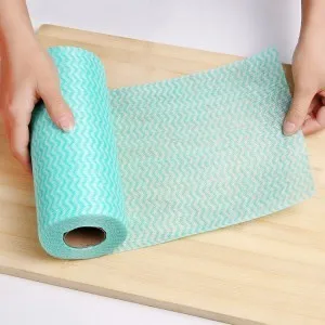 50sheets/roll Household scouring pad Kitchen nonwoven dish Cloths Cleaning Tools