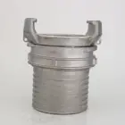 Hose tail with latch guillemin coupling of pipe fitting