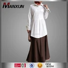 2016 Loose Cosy Baju Kurung Cotton Muslim Work Shirt Abaya Melayu Clothing