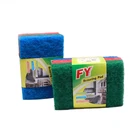 Non-Scratch Green Household Sponge Pad For Kitchen Cleaning Scouring Pad
