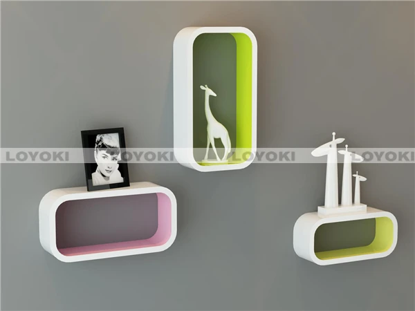 stylish wooden shelves design black white color cosmos cube shelf