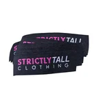 custom clothing black damask woven neck scarf label